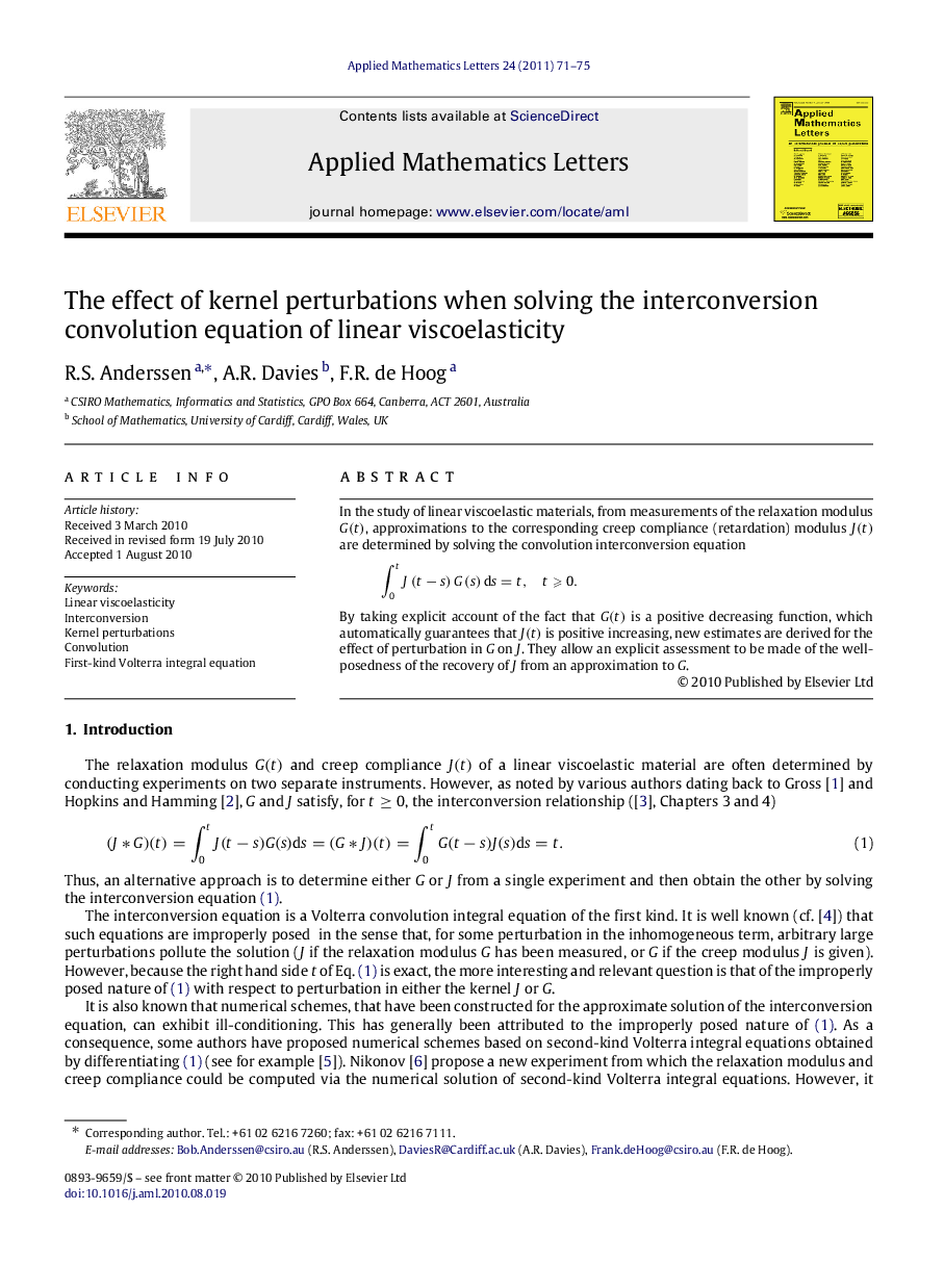 The effect of kernel perturbations when solving the interconversion convolution equation of linear viscoelasticity