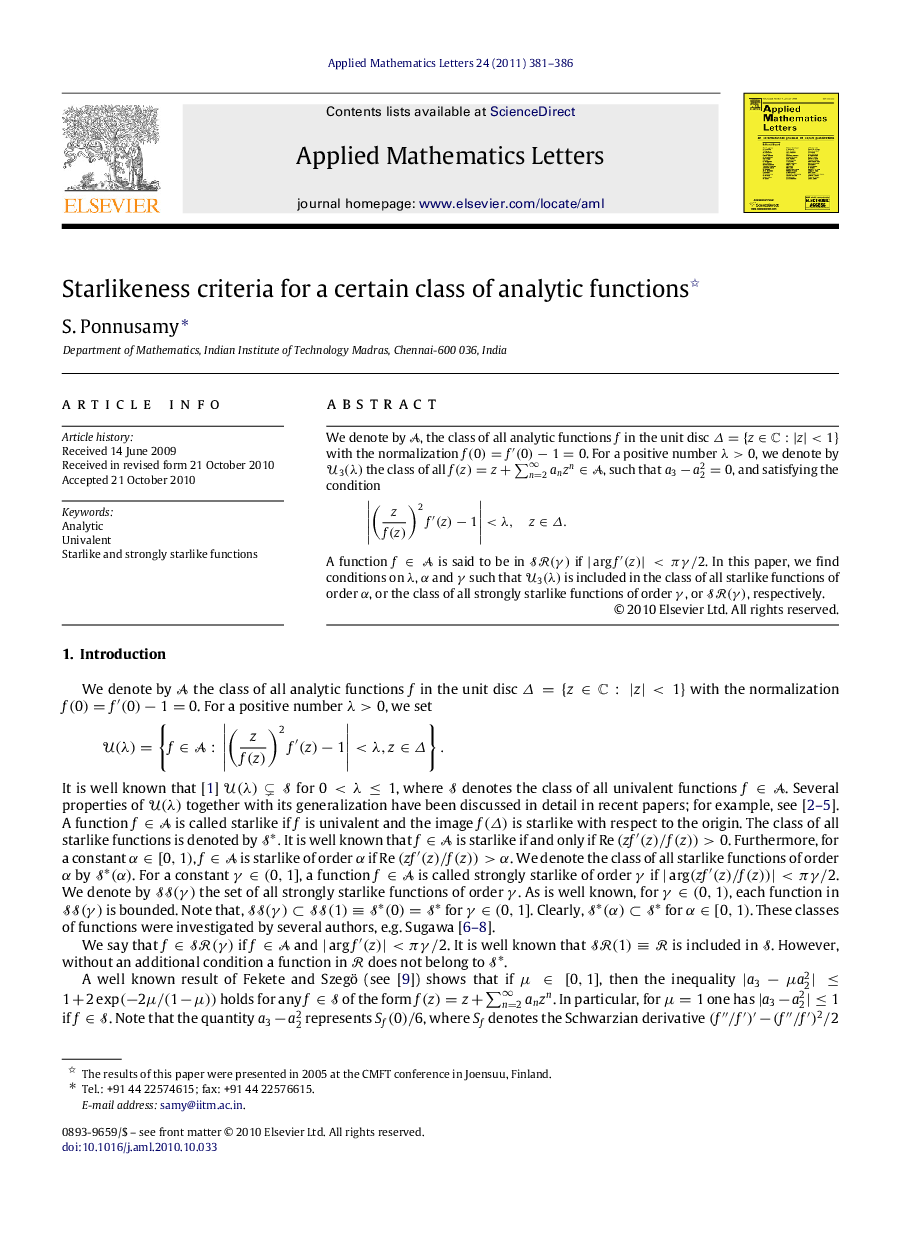 Starlikeness criteria for a certain class of analytic functions 