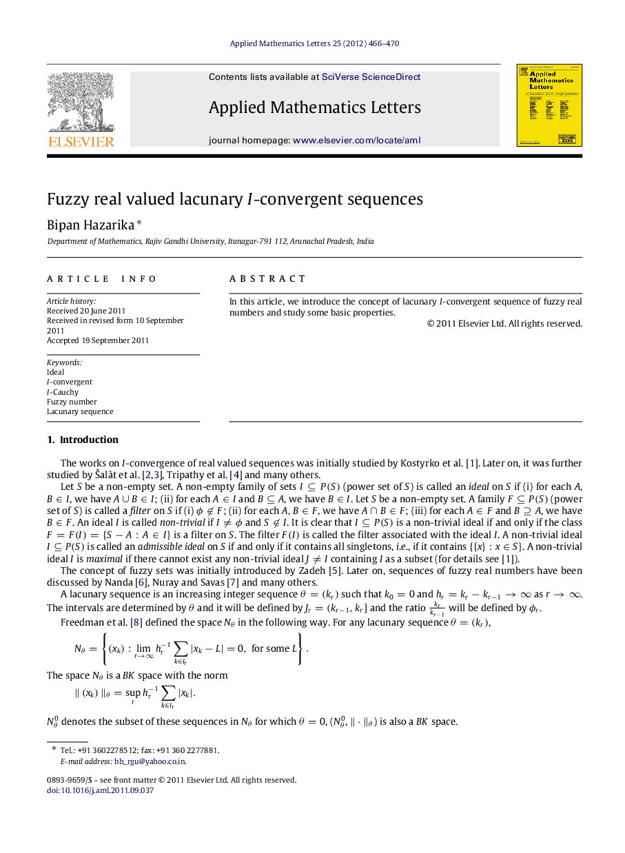 Fuzzy real valued lacunary I-convergent sequences