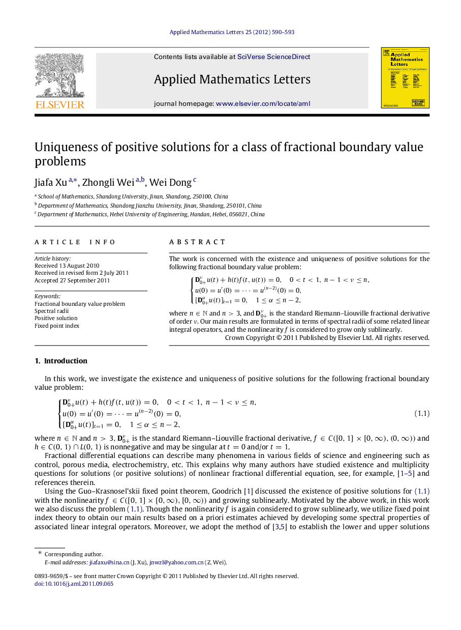 Uniqueness of positive solutions for a class of fractional boundary value problems