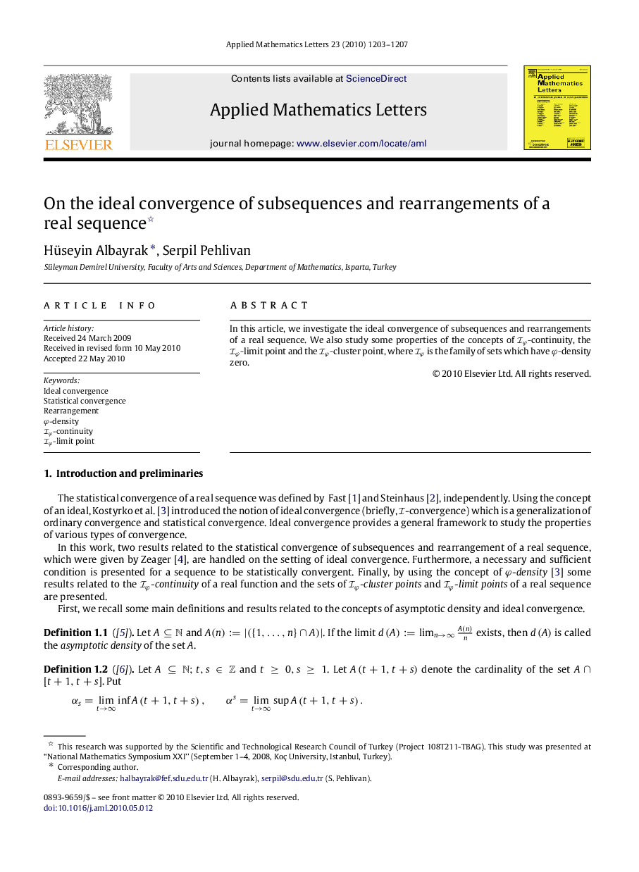 On the ideal convergence of subsequences and rearrangements of a real sequence 