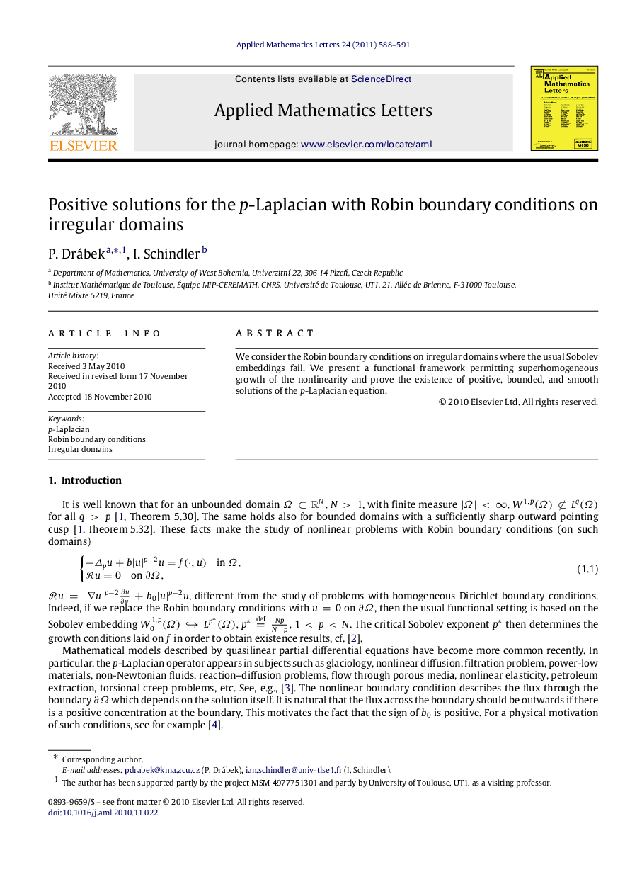 Positive solutions for the pp-Laplacian with Robin boundary conditions on irregular domains