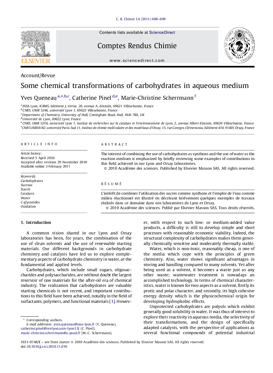 Some chemical transformations of carbohydrates in aqueous medium