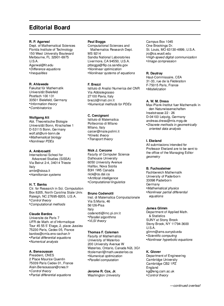 Editorial Board