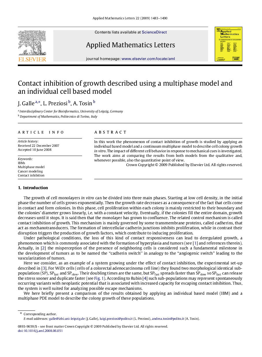 Contact inhibition of growth described using a multiphase model and an individual cell based model