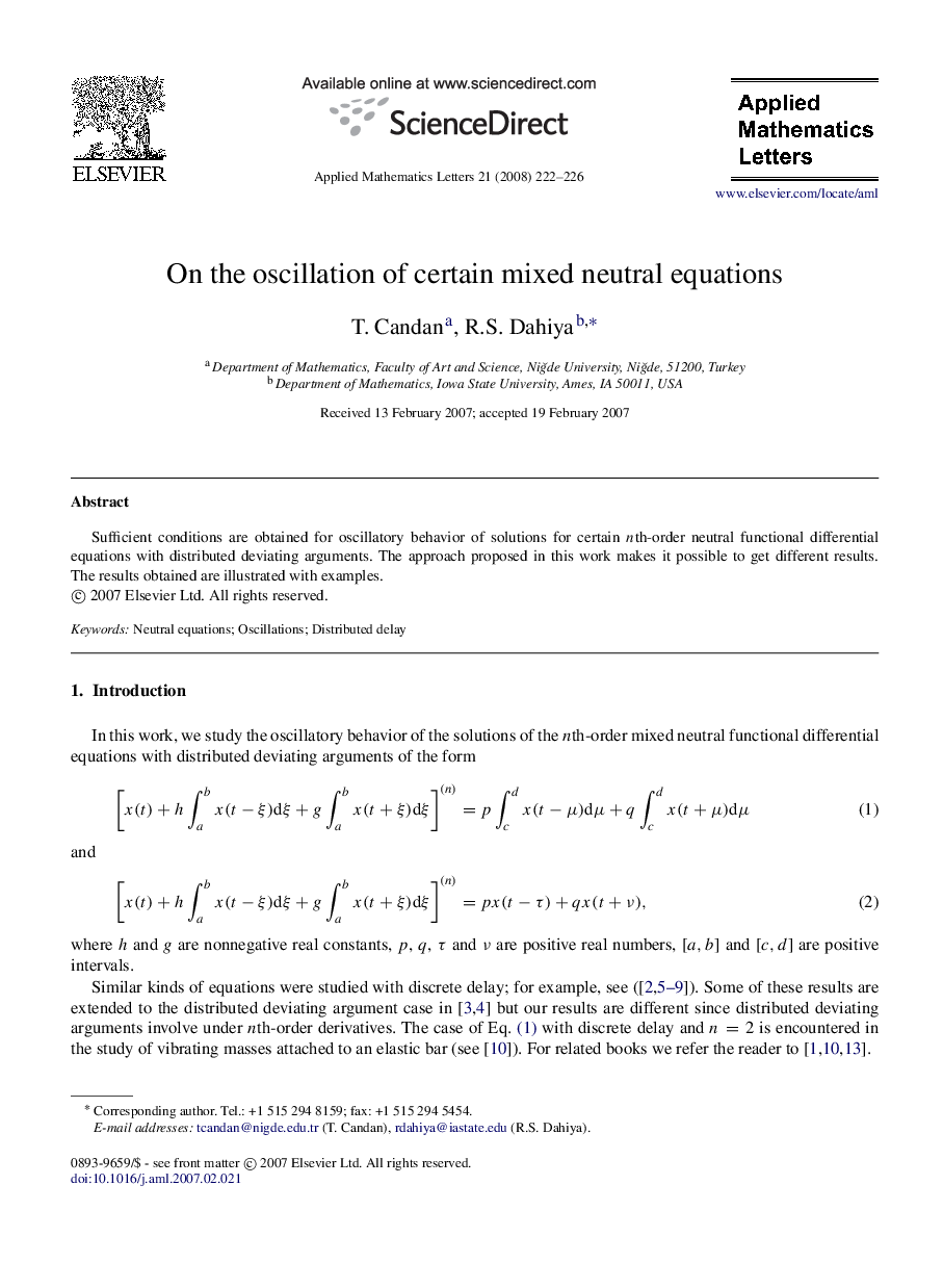 On the oscillation of certain mixed neutral equations