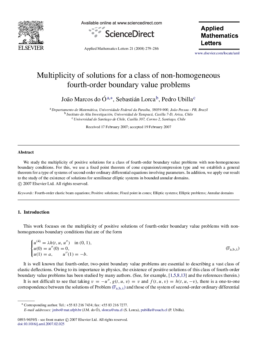 Multiplicity of solutions for a class of non-homogeneous fourth-order boundary value problems