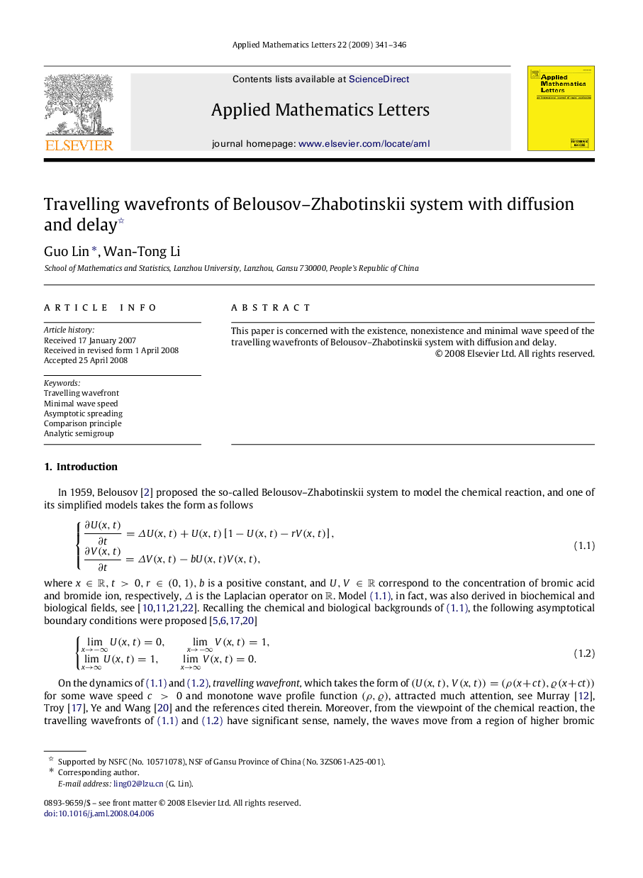 Travelling wavefronts of Belousov–Zhabotinskii system with diffusion and delay 