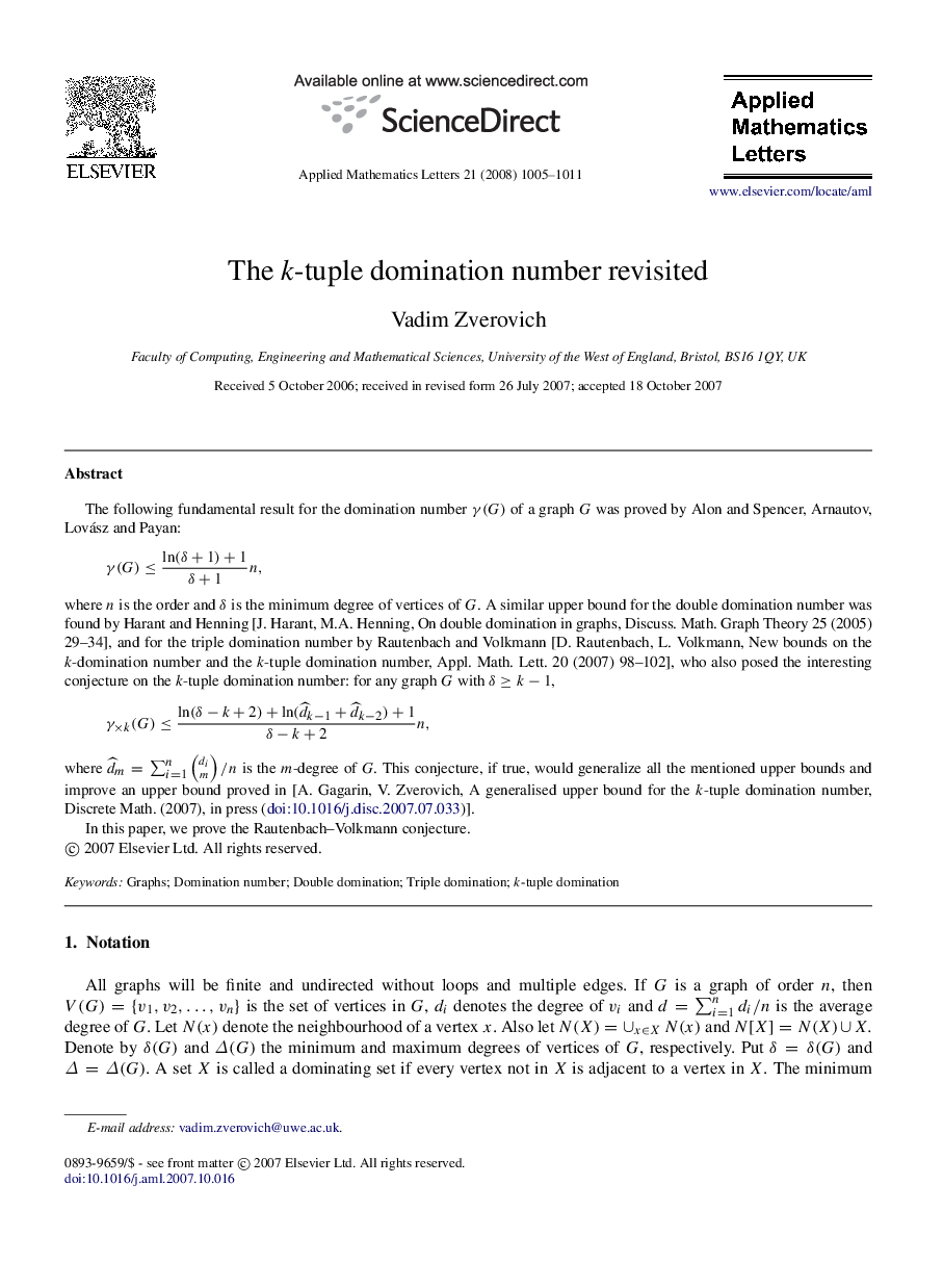 The k-tuple domination number revisited