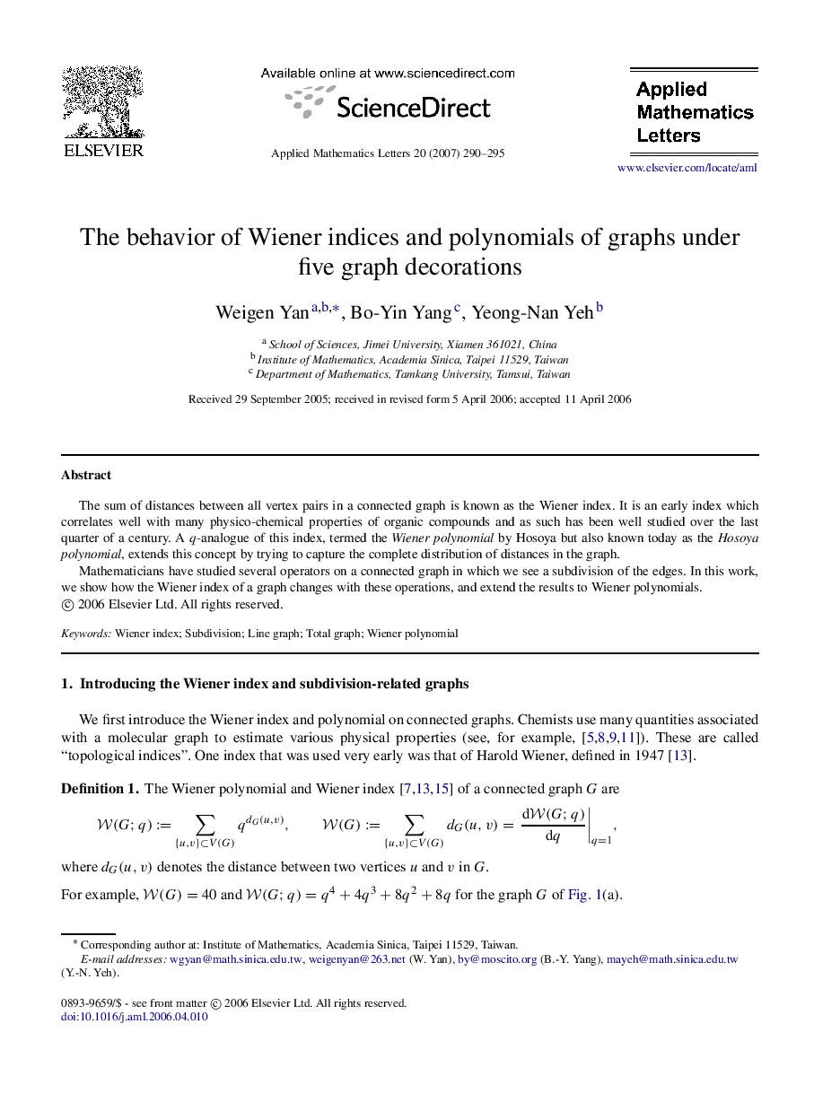 The behavior of Wiener indices and polynomials of graphs under five graph decorations