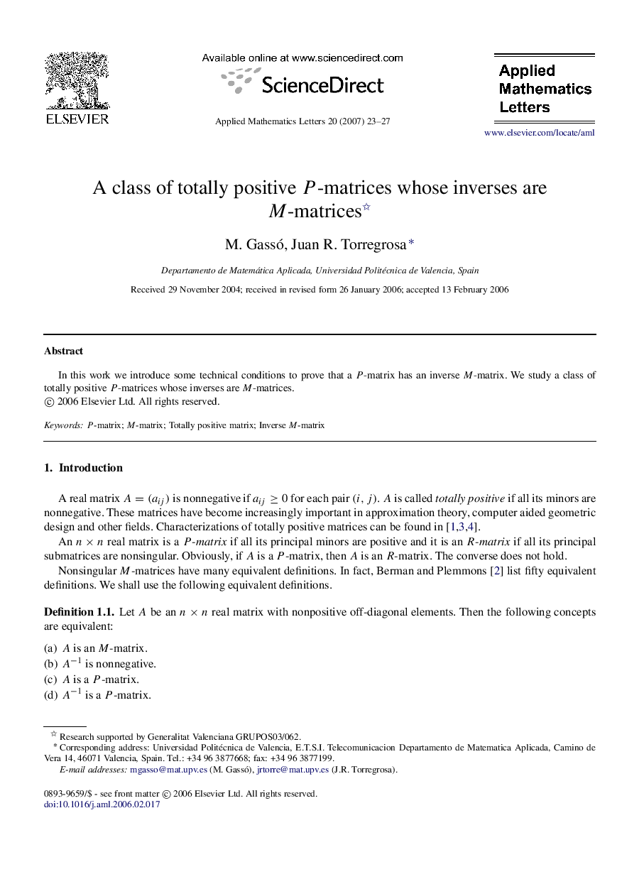 A class of totally positive PP-matrices whose inverses are MM-matrices 