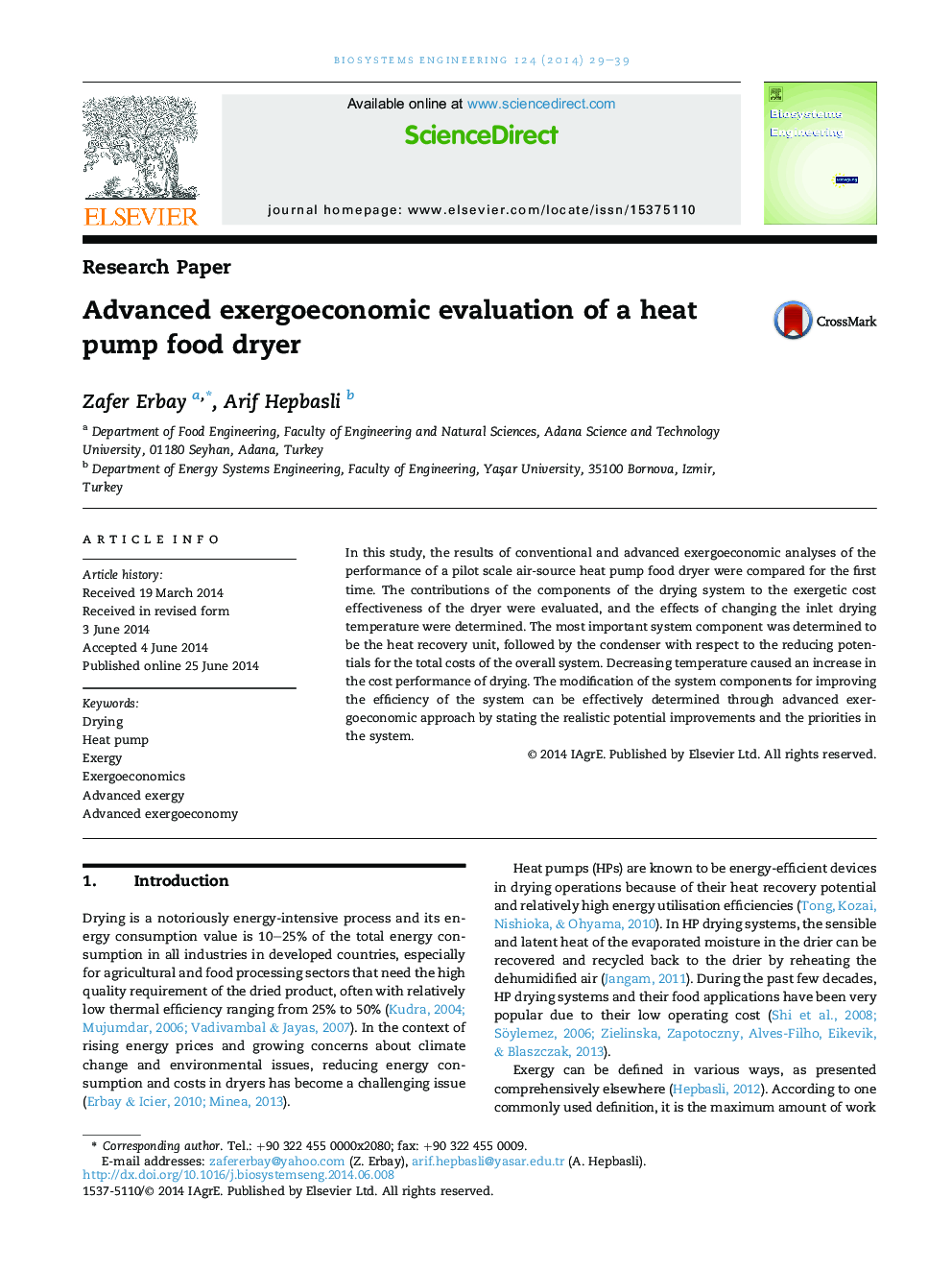 Advanced exergoeconomic evaluation of a heat pump food dryer