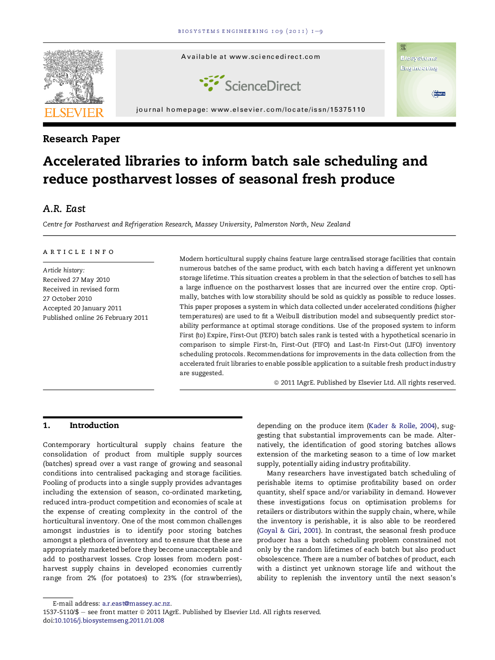 Accelerated libraries to inform batch sale scheduling and reduce postharvest losses of seasonal fresh produce