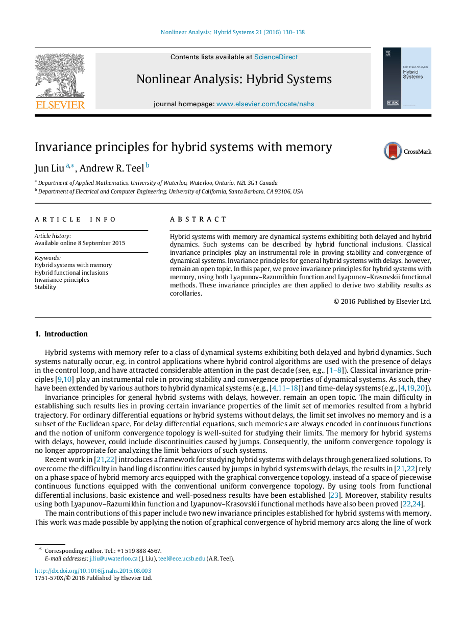 Invariance principles for hybrid systems with memory