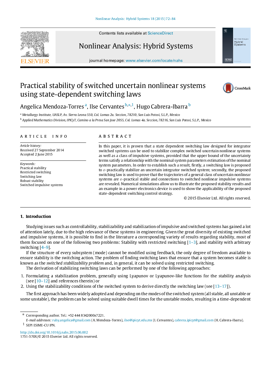 Practical stability of switched uncertain nonlinear systems using state-dependent switching laws