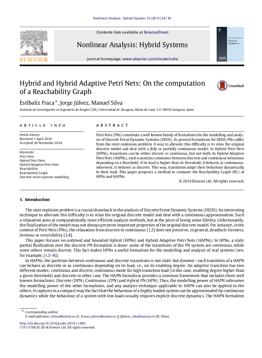 Hybrid and Hybrid Adaptive Petri Nets: On the computation of a Reachability Graph