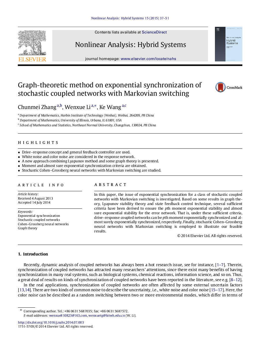 Graph-theoretic method on exponential synchronization of stochastic coupled networks with Markovian switching