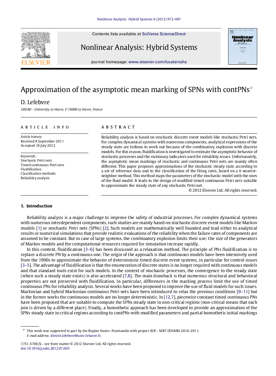 Approximation of the asymptotic mean marking of SPNs with contPNs 