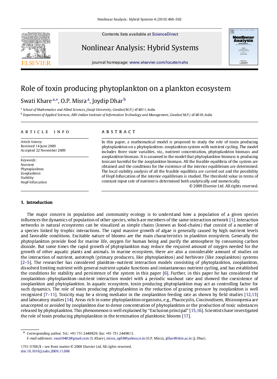 Role of toxin producing phytoplankton on a plankton ecosystem