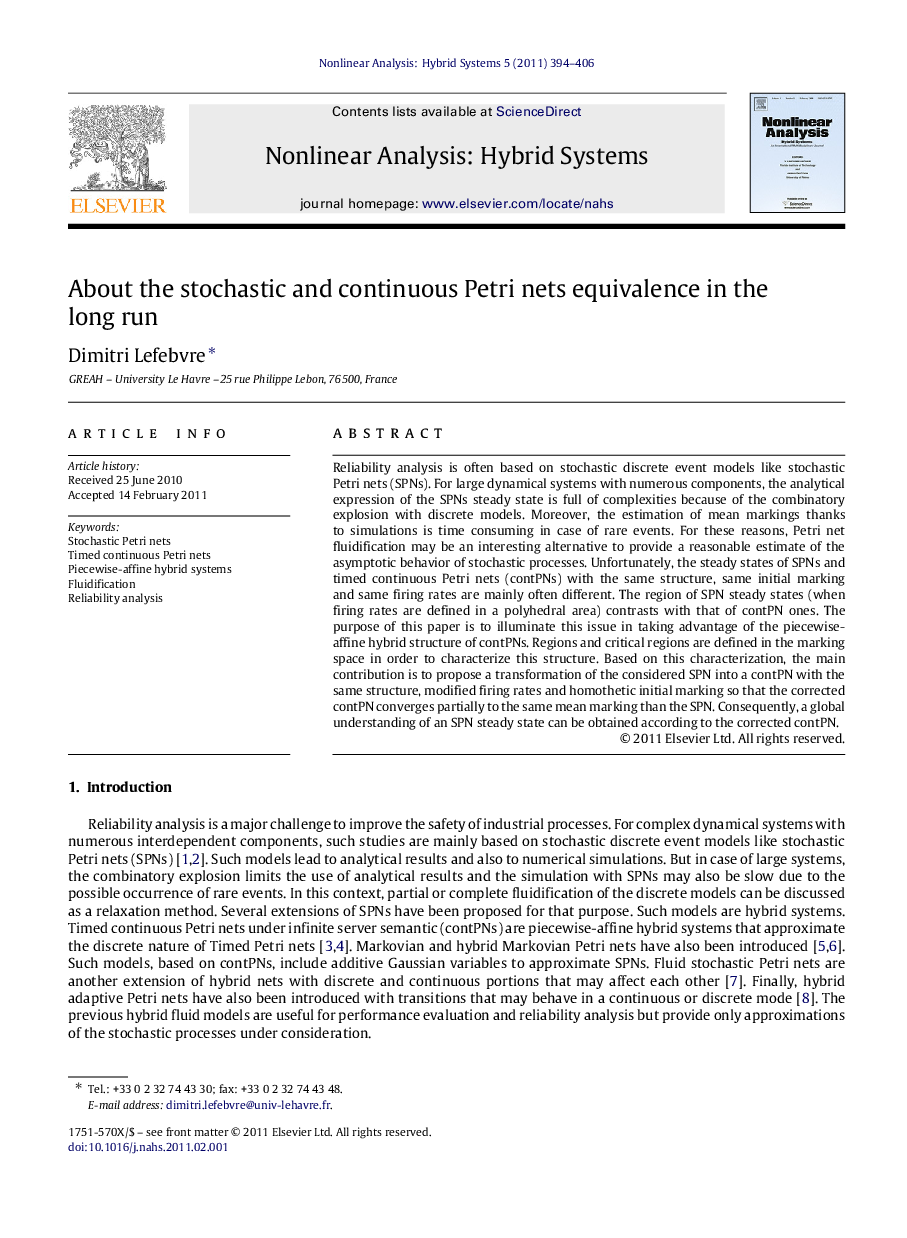 About the stochastic and continuous Petri nets equivalence in the long run