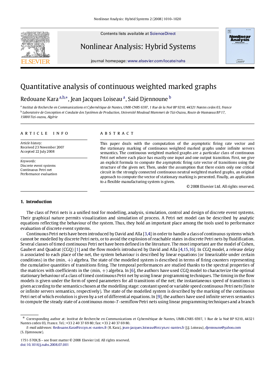 Quantitative analysis of continuous weighted marked graphs