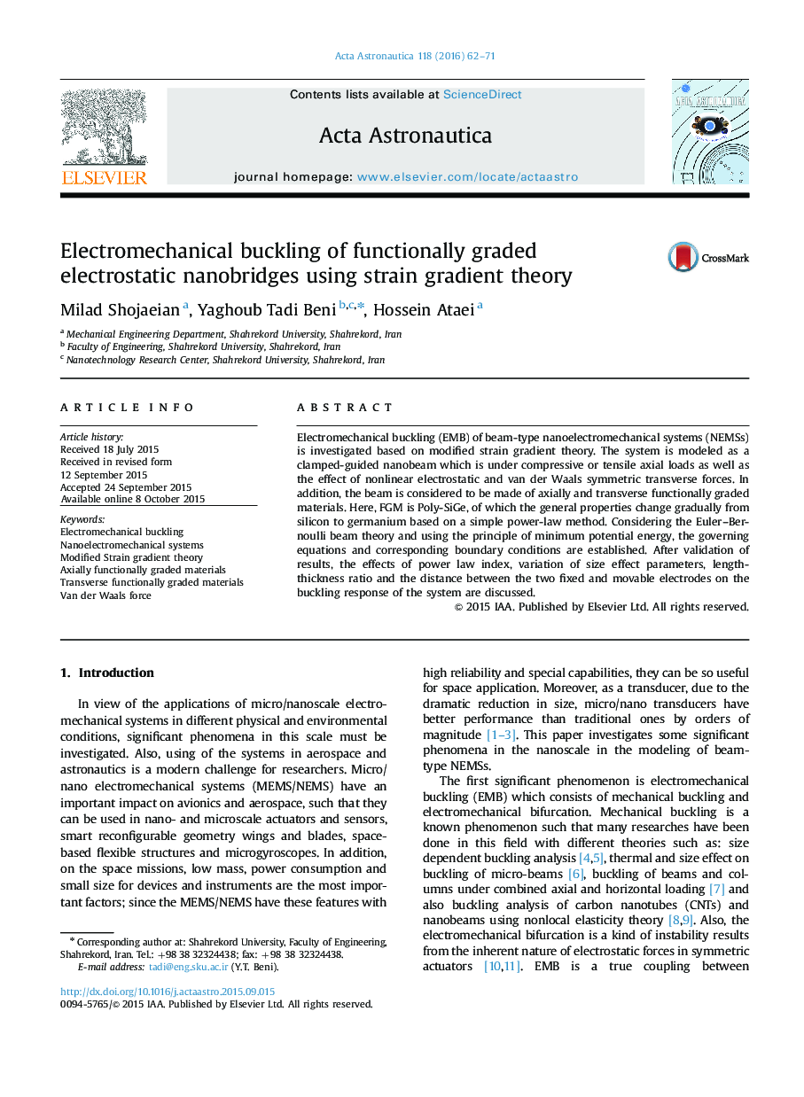 Electromechanical buckling of functionally graded electrostatic nanobridges using strain gradient theory