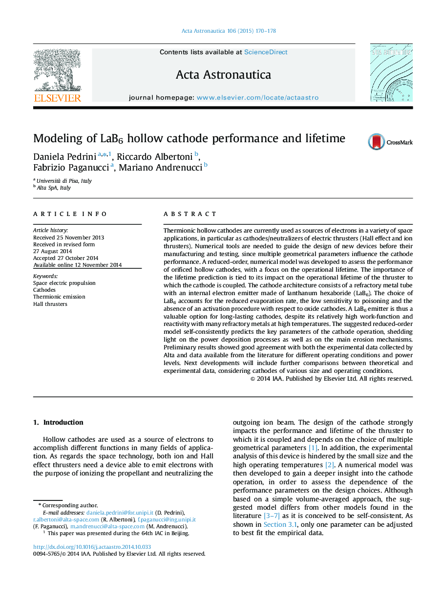 Modeling of LaB6 hollow cathode performance and lifetime