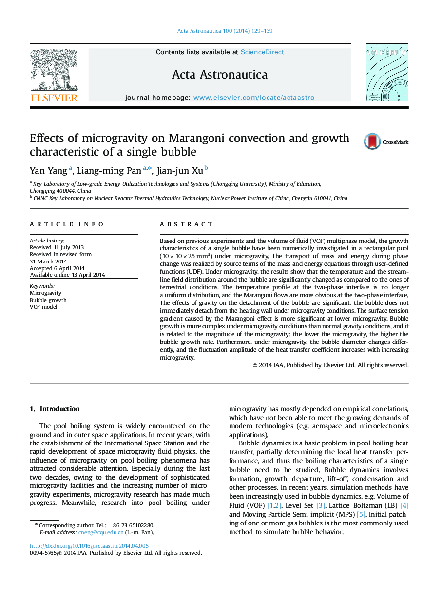Effects of microgravity on Marangoni convection and growth characteristic of a single bubble
