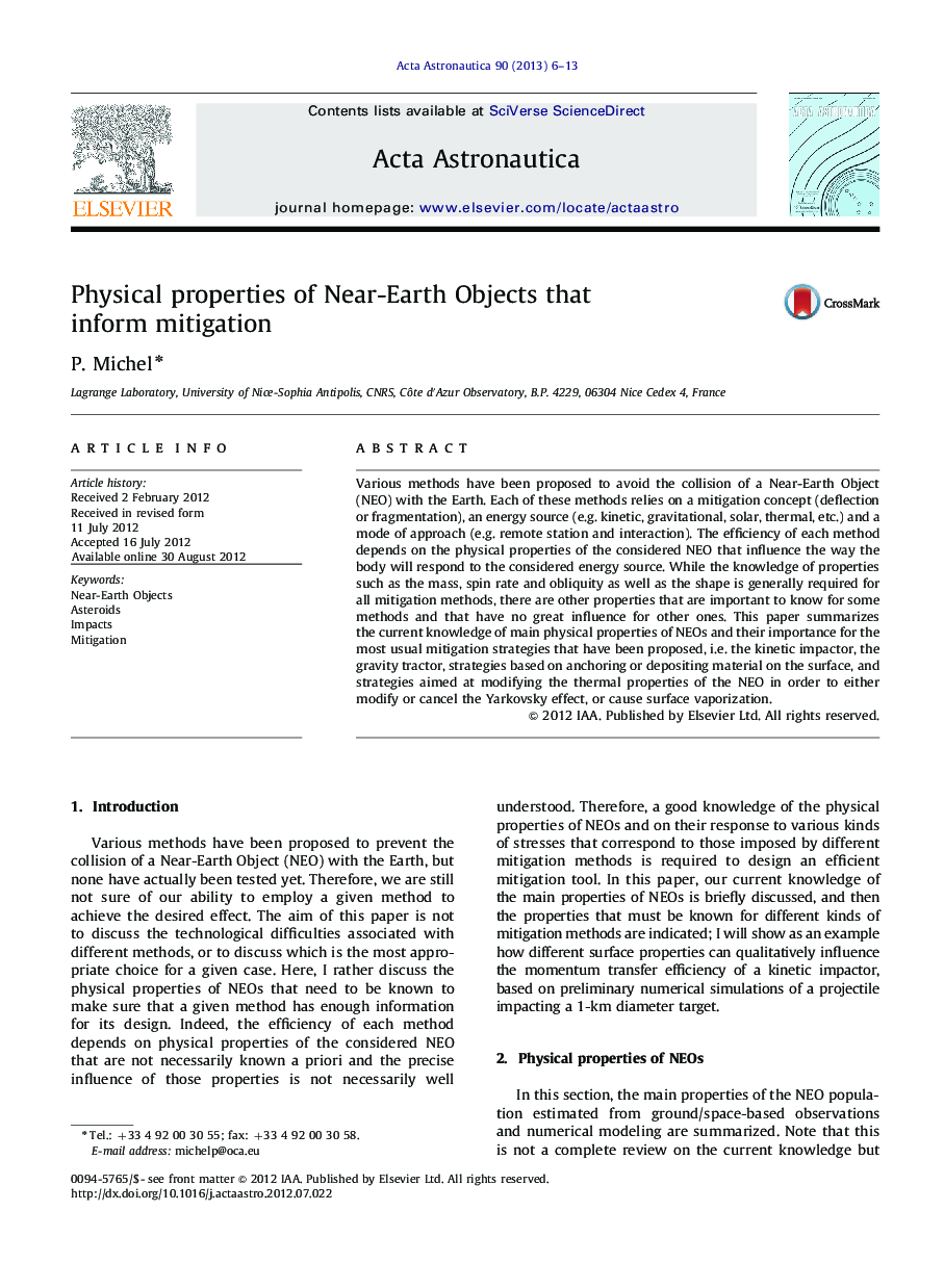 Physical properties of Near-Earth Objects that inform mitigation