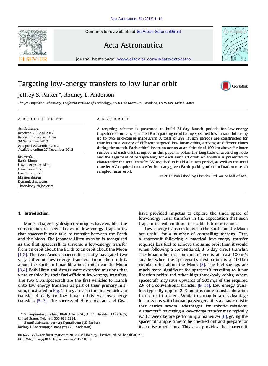 Targeting low-energy transfers to low lunar orbit