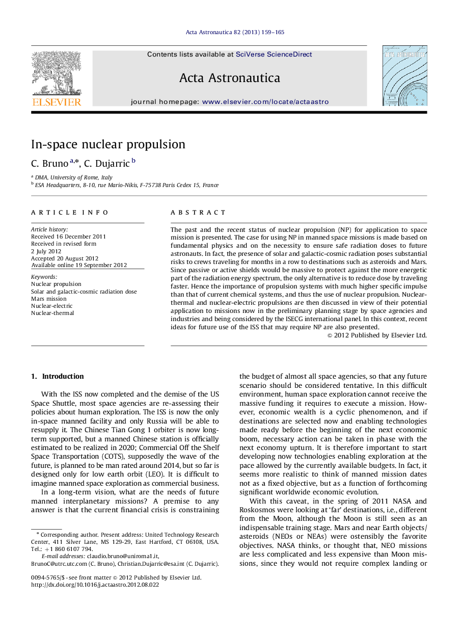 In-space nuclear propulsion