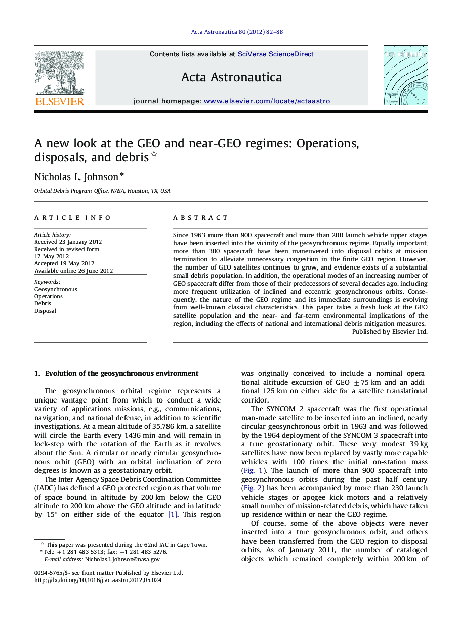 A new look at the GEO and near-GEO regimes: Operations, disposals, and debris 