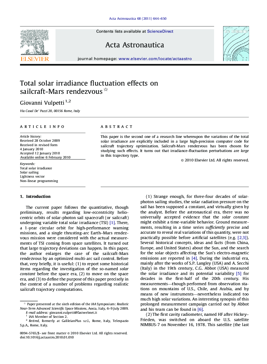 Total solar irradiance fluctuation effects on sailcraft-Mars rendezvous