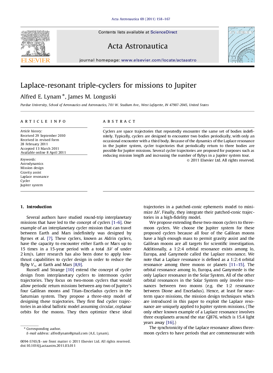 Laplace-resonant triple-cyclers for missions to Jupiter