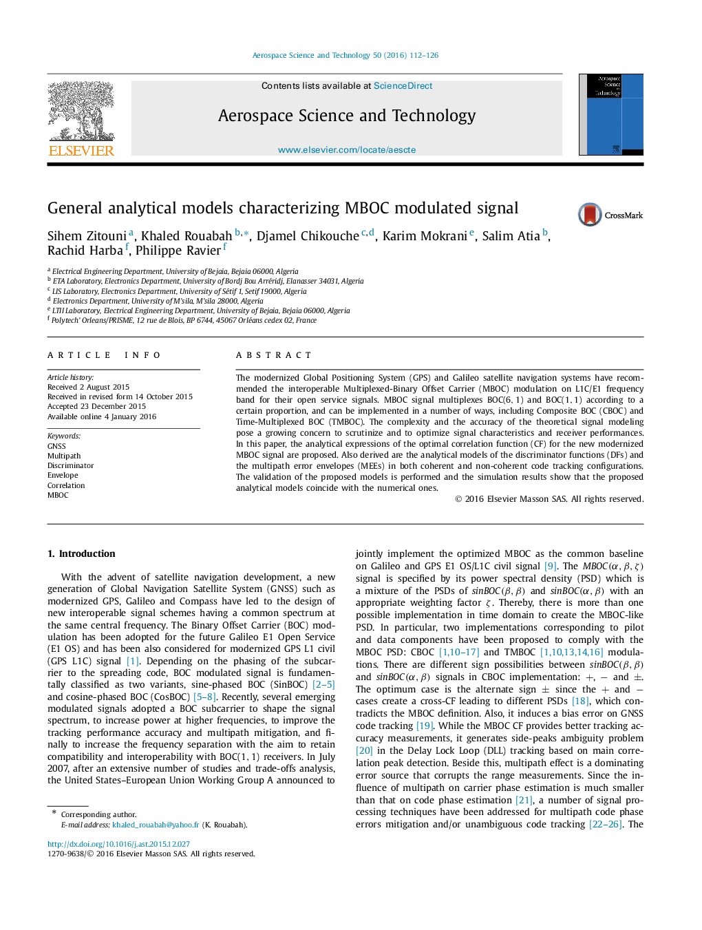 General analytical models characterizing MBOC modulated signal