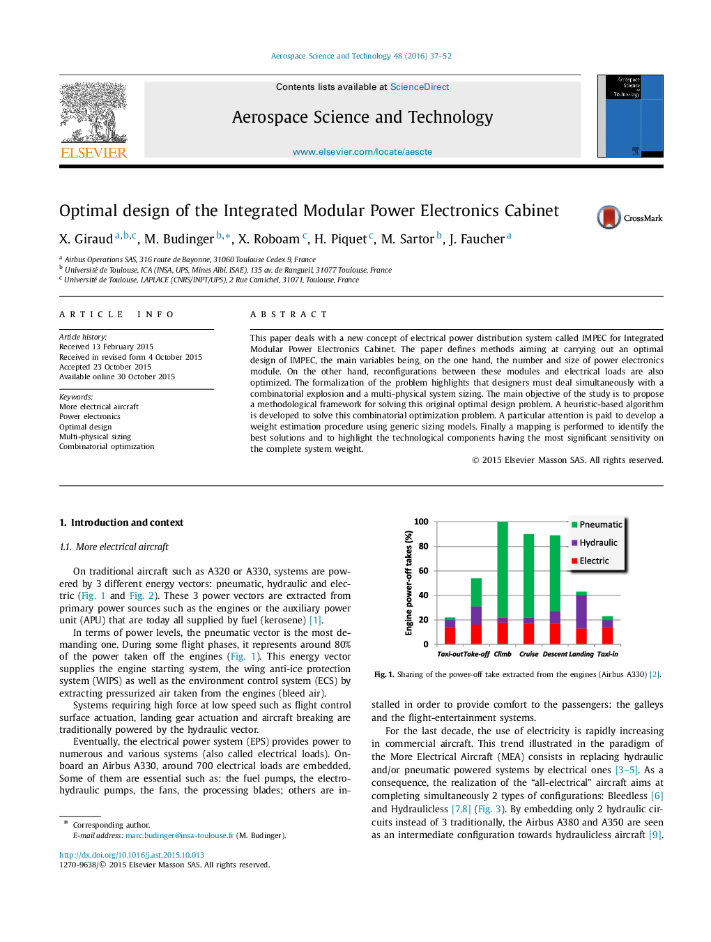 Optimal design of the Integrated Modular Power Electronics Cabinet