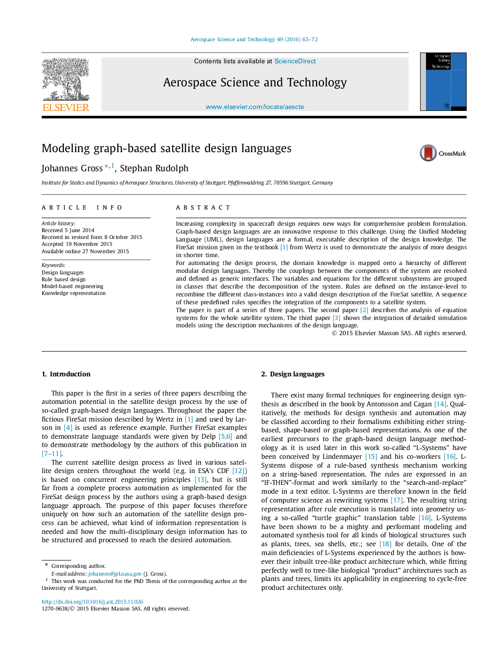 Modeling graph-based satellite design languages