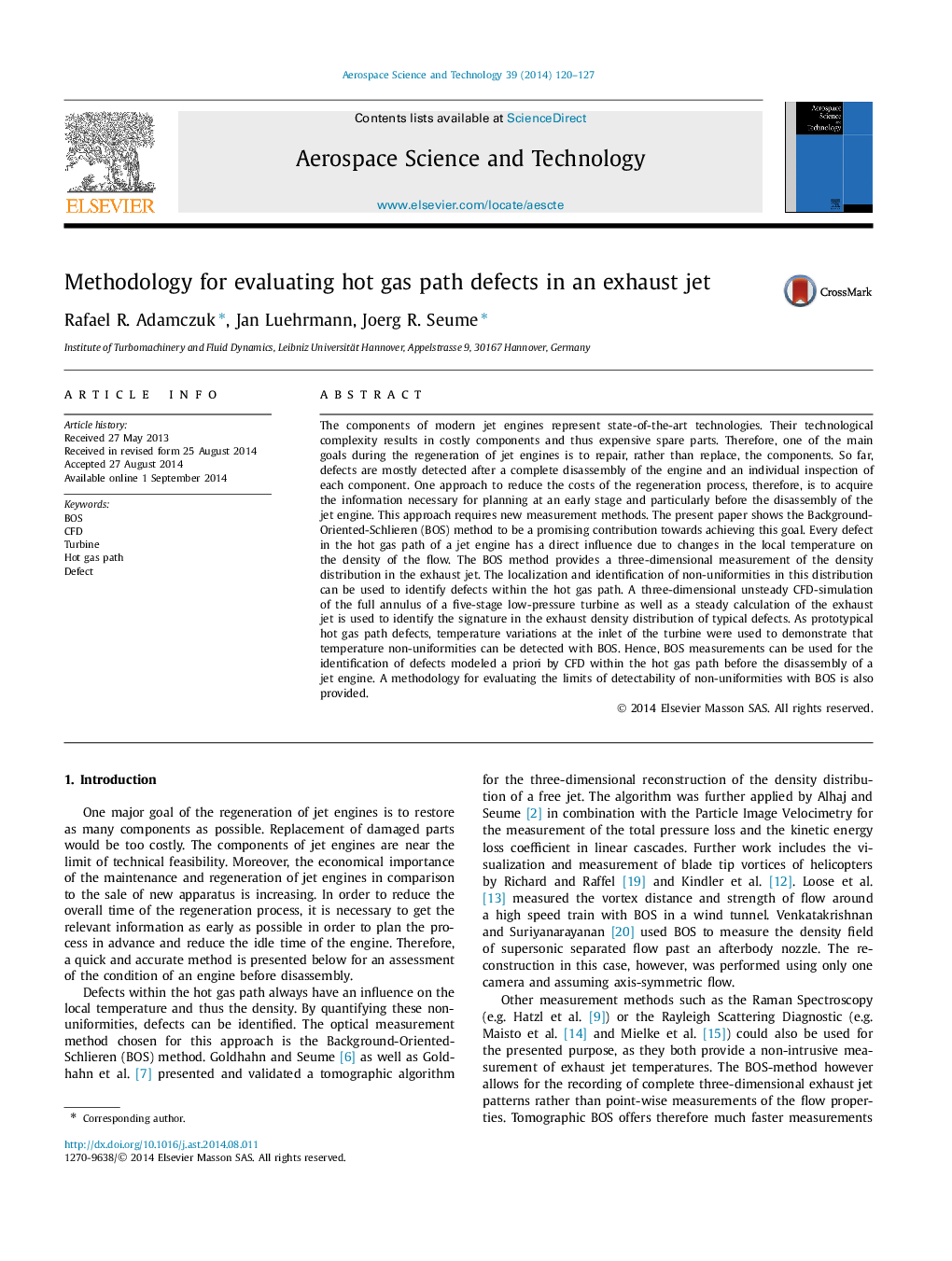 Methodology for evaluating hot gas path defects in an exhaust jet