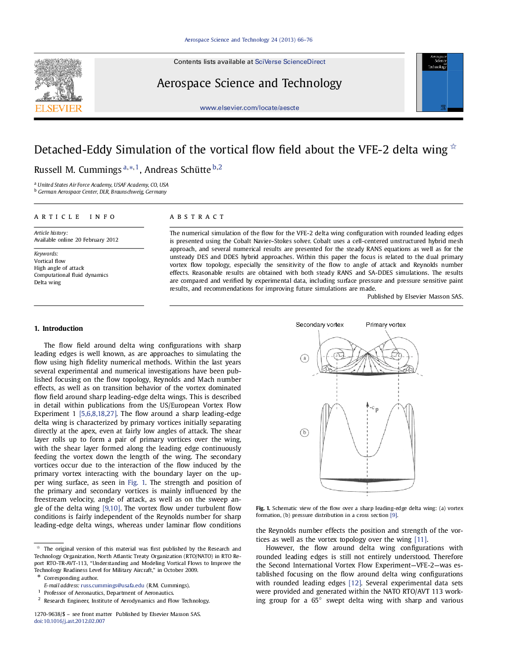 Detached-Eddy Simulation of the vortical flow field about the VFE-2 delta wing 