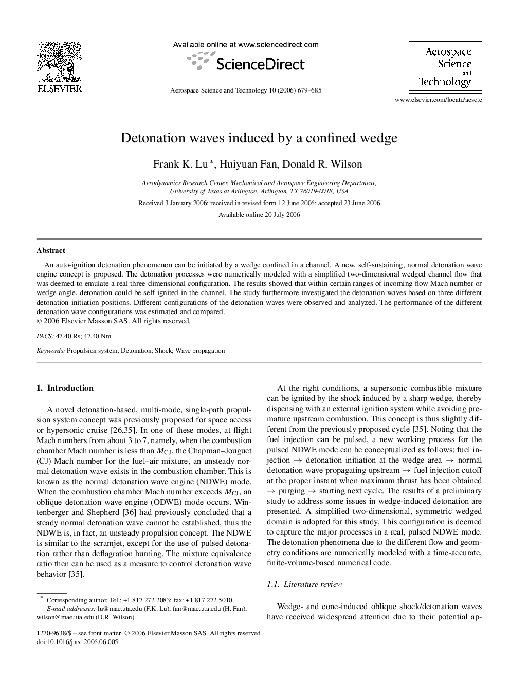 Detonation waves induced by a confined wedge