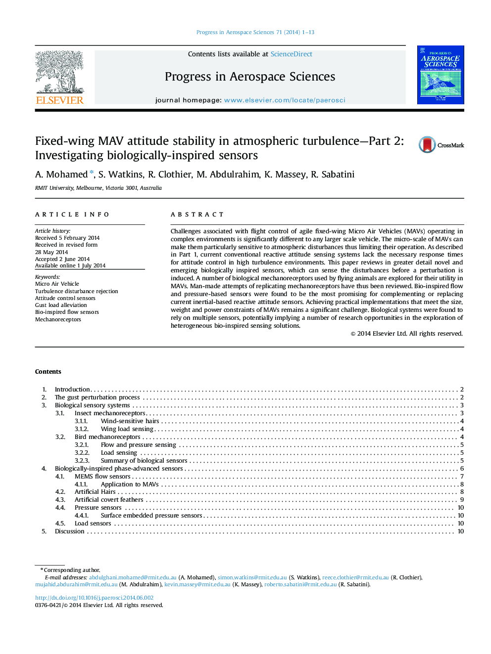 Fixed-wing MAV attitude stability in atmospheric turbulence—Part 2: Investigating biologically-inspired sensors