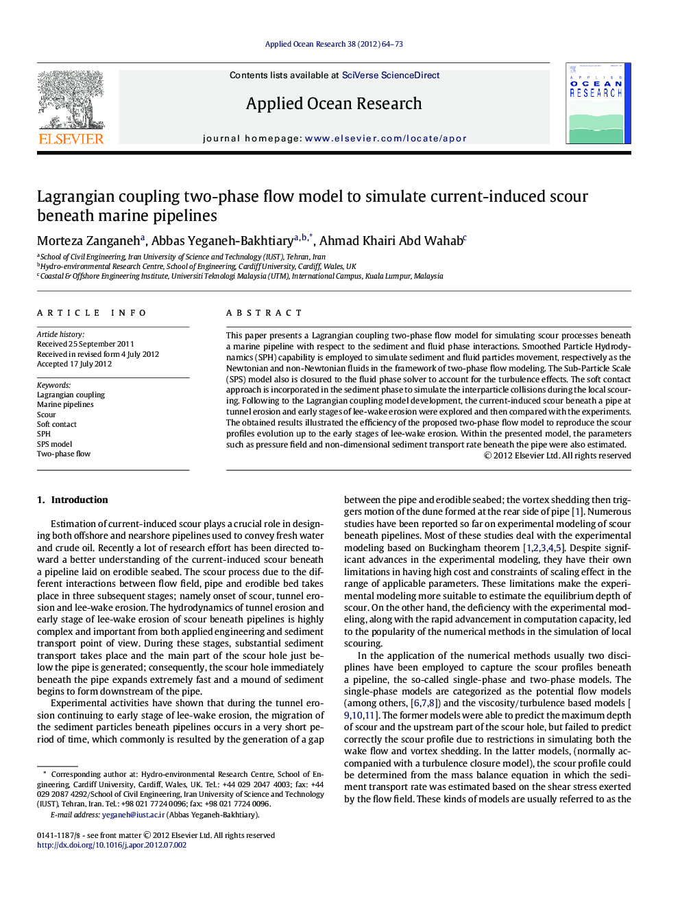 Lagrangian coupling two-phase flow model to simulate current-induced scour beneath marine pipelines