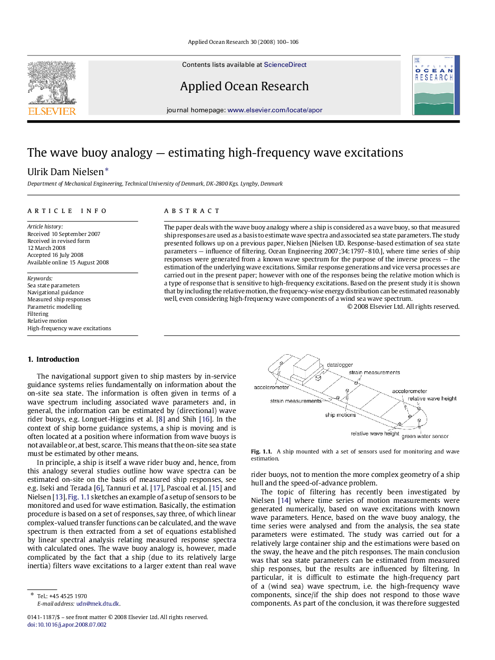 The wave buoy analogy — estimating high-frequency wave excitations