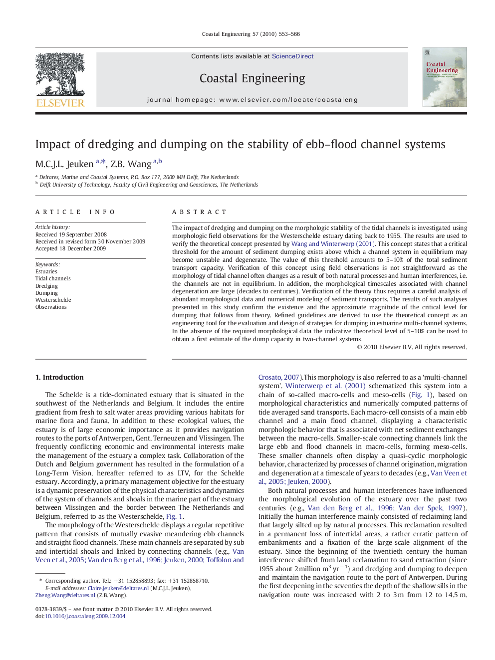 Impact of dredging and dumping on the stability of ebb–flood channel systems