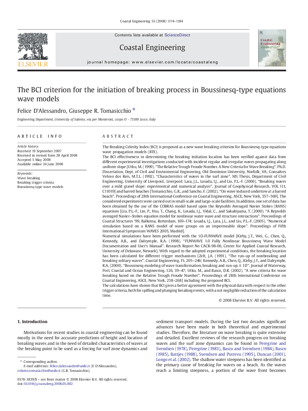 The BCI criterion for the initiation of breaking process in Boussinesq-type equations wave models