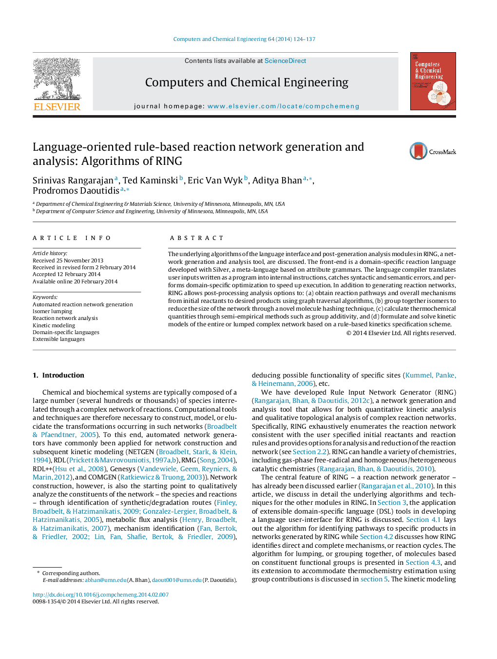 Language-oriented rule-based reaction network generation and analysis: Algorithms of RING