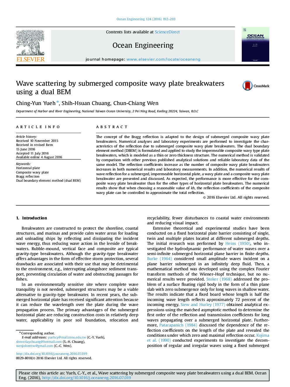 Wave scattering by submerged composite wavy plate breakwaters using a dual BEM