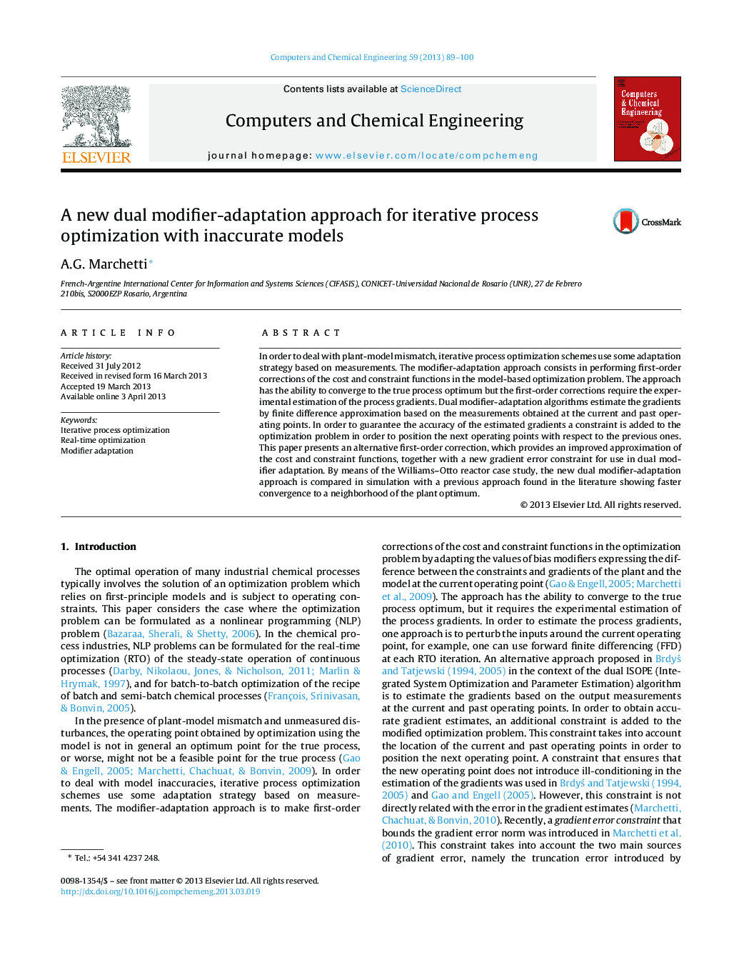 A new dual modifier-adaptation approach for iterative process optimization with inaccurate models