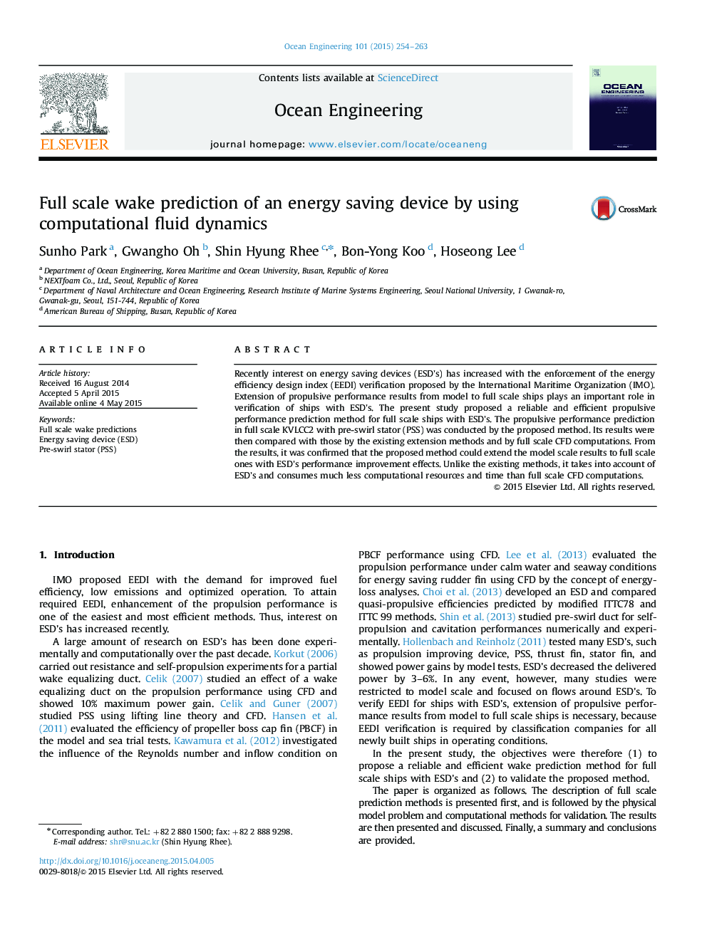 Full scale wake prediction of an energy saving device by using computational fluid dynamics