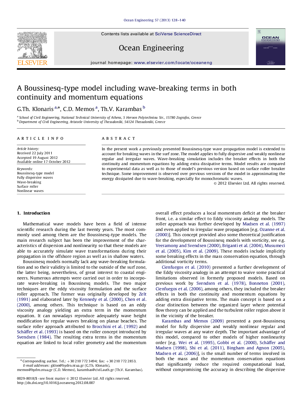 A Boussinesq-type model including wave-breaking terms in both continuity and momentum equations